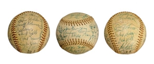 Lot of (3) 1970s Team Signed New York Mets Baseballs